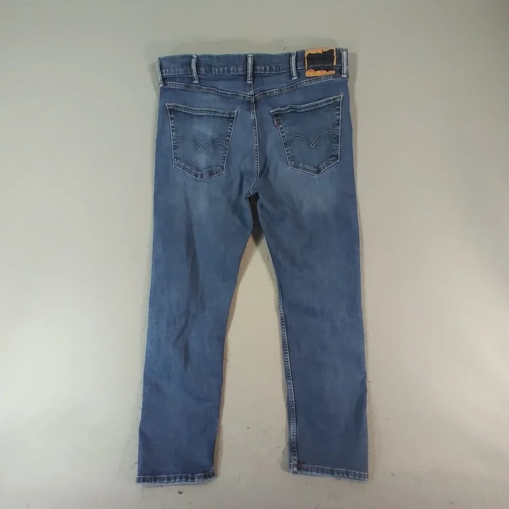 Levi's 502 jeans men's 38 x 30 slim straight blue stretch denim pants